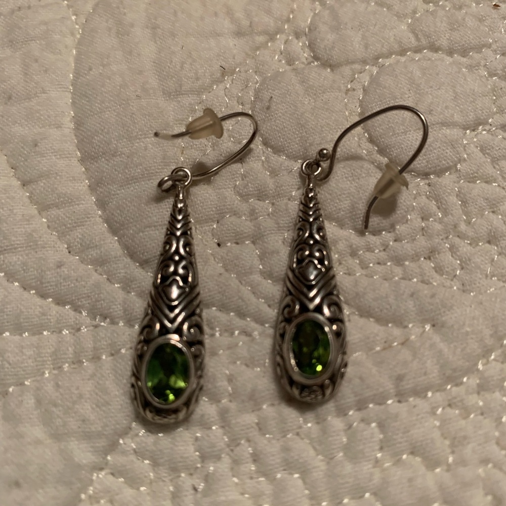 Drop 925 silver earrings